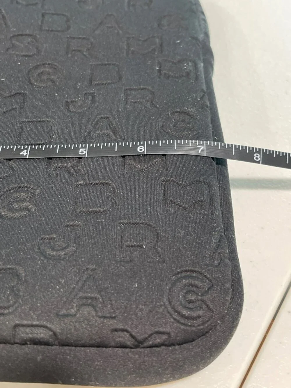Marc By Marc Jacobs Black Neoprene Zip Laptop/Tablet Sleeve Embossed logo